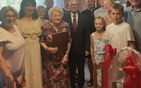 jubilatka z rodziną 
