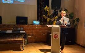 Burmistrz podczas prezentacji 