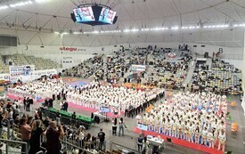Hala sportowa w Opolu podczas mistrzostw karate