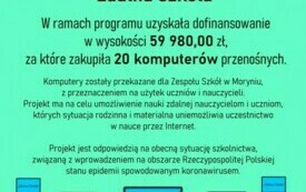 Galeria aktualności Grant na zakup komputer&oacute;w dla Zespołu Szk&oacute;ł 92 3