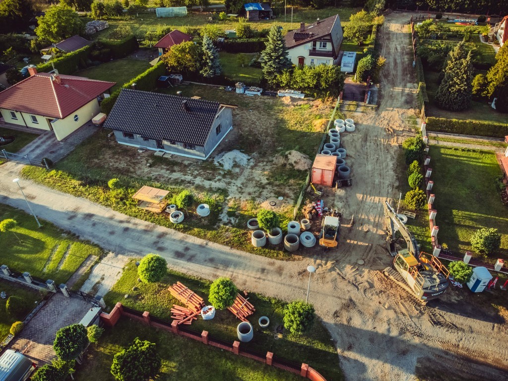 miejscowość Przyjezierze z lotu ptaka