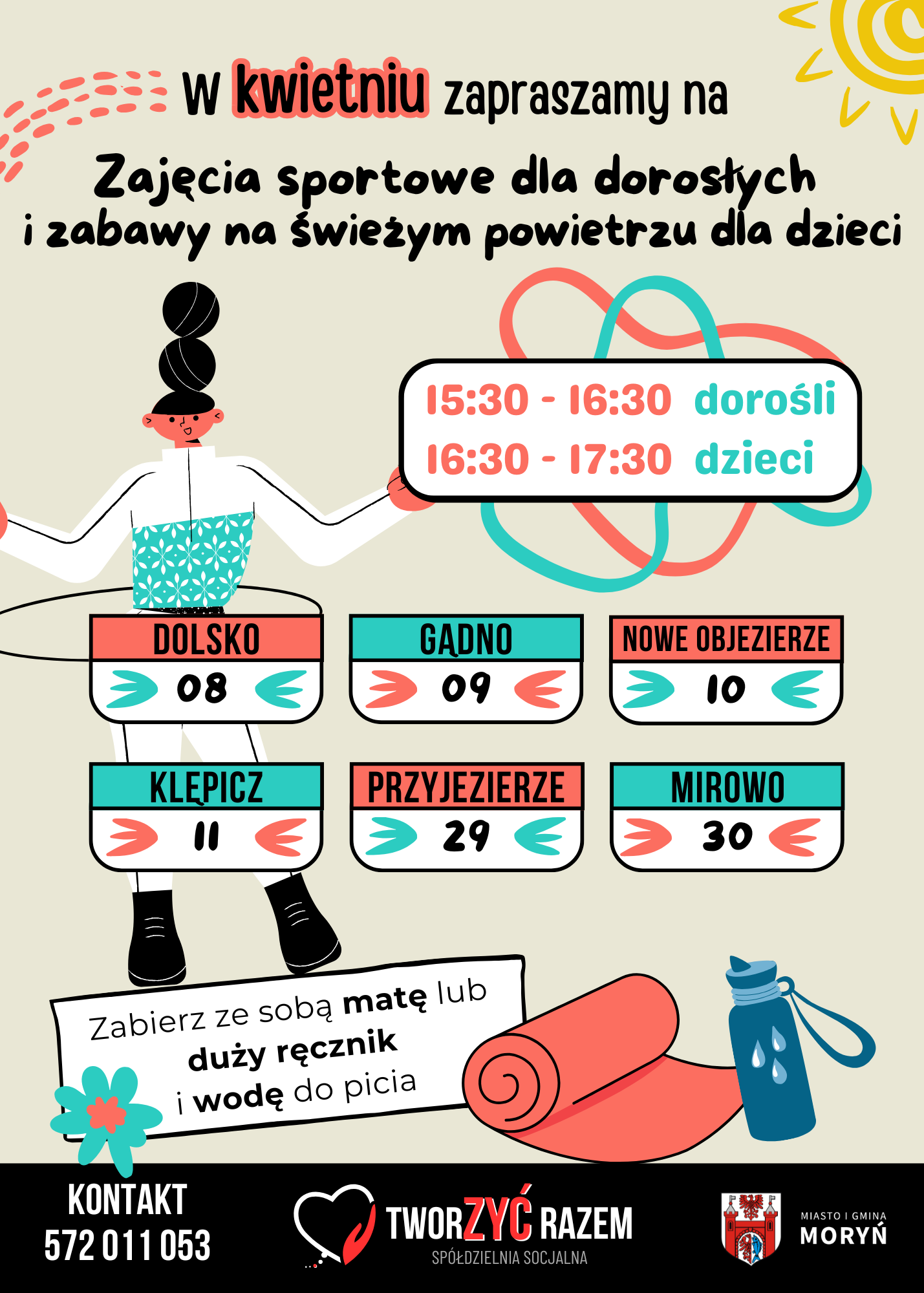 plakat zajecie sportowe