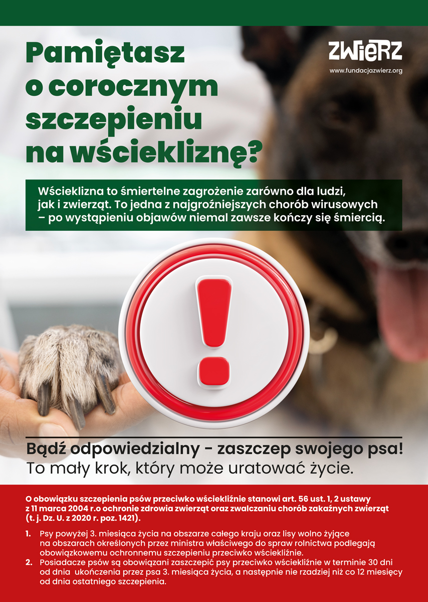 plakat szczepienie psów