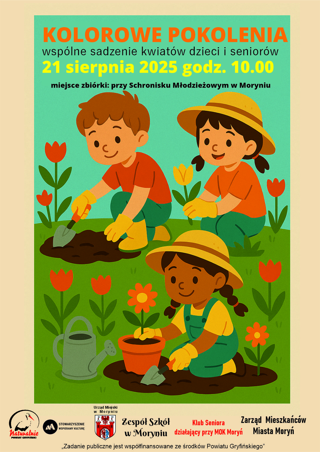 plakat sadzenie kwiatk&oacute;w