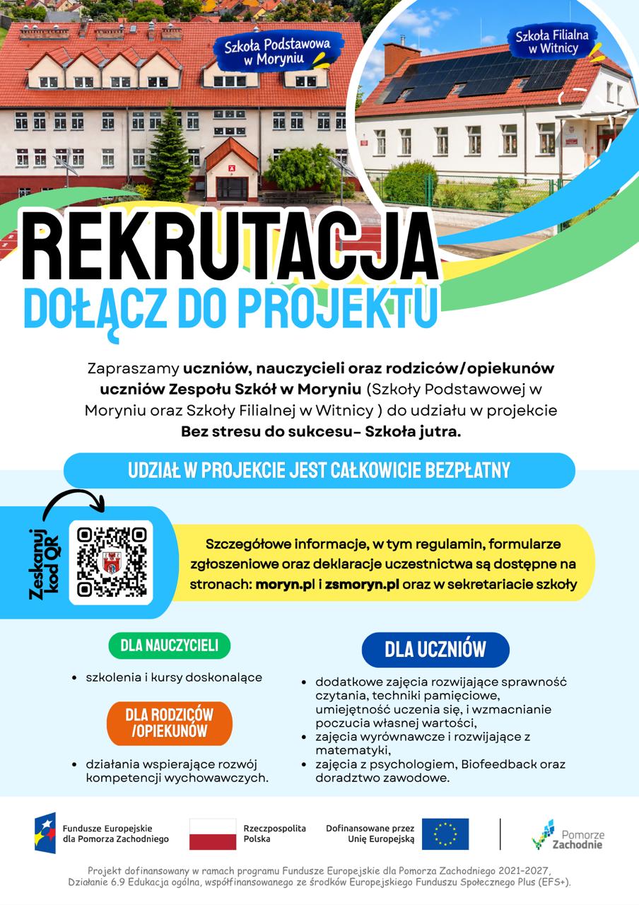 Plakat z&nbsp;informacjami o&nbsp;rekrutacji