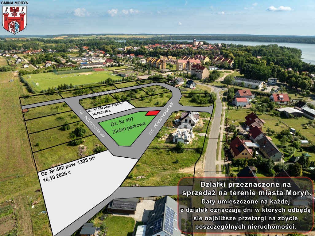 Działki widok z&nbsp;lotu ptaka