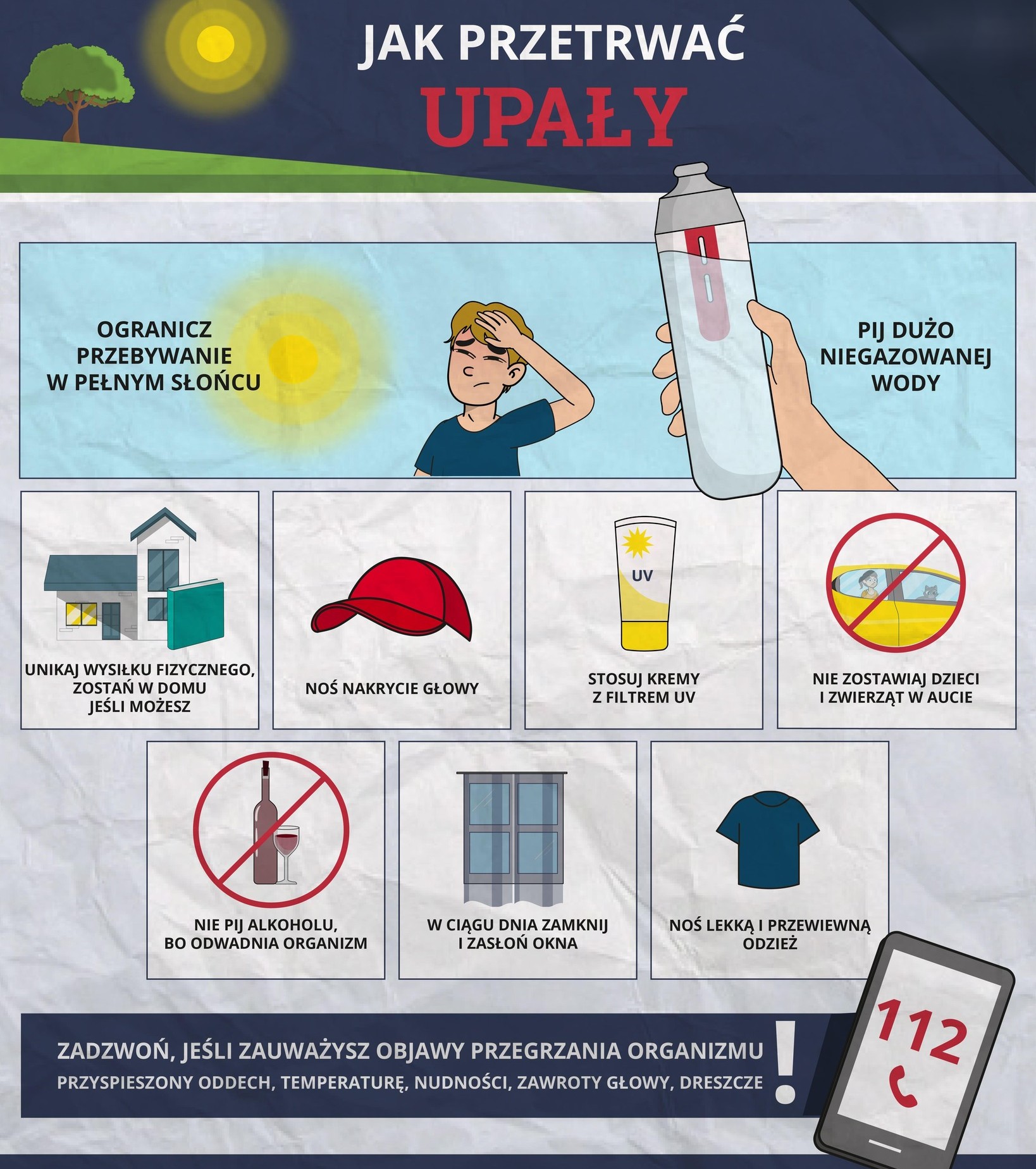 plakat o&nbsp;upałach