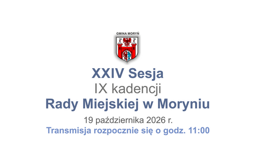 Zdjęcie do Transmisja obrad XXIV Sesji IX Kadencji Rady Miejskiej w Moryniu