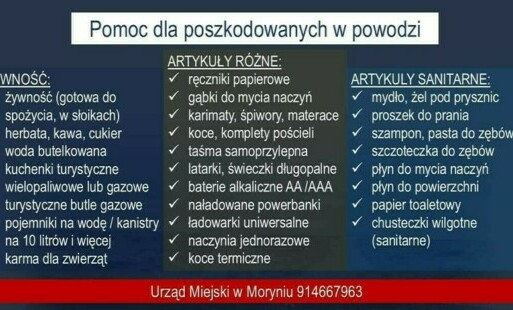 Zdjęcie do Zbi&oacute;rka dla powodzian
