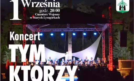 Grafika - zaprszenie na koncert 'Tym, którzy zginęli dla Polski'