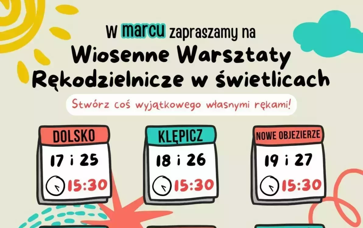 plakat warsztaty rękodzielnicze