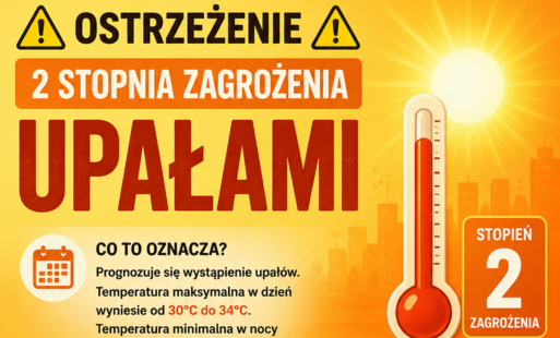 Zdjęcie do Ostrzeżenie II stopnia przed upałami możliwością wystąpienia gwałtownych burz 