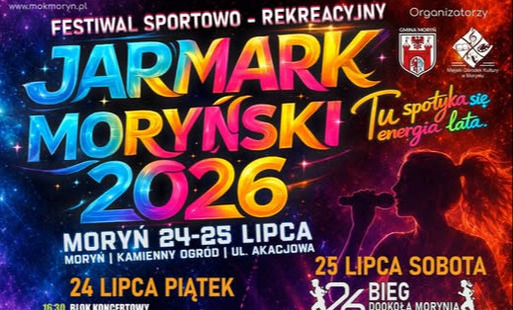 Plakat z programem- Jarmark moryński 2026