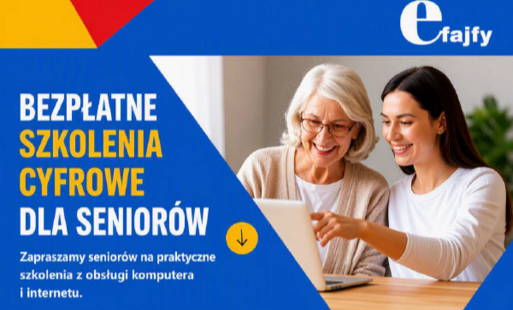 plakat szkolenia cyfrowe dla seniorów 