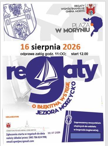 Zdjęcie do Regaty o Błękitną Wstęgę Jeziora Morzycko 2026 
