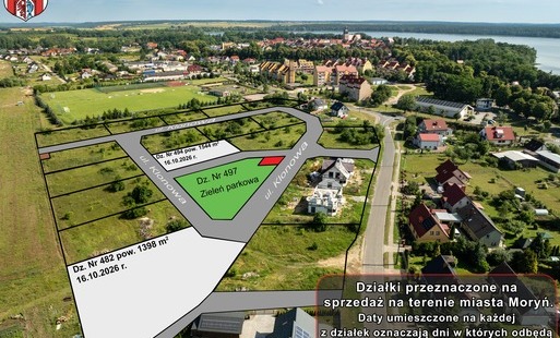 Działki - widok z lotu ptaka