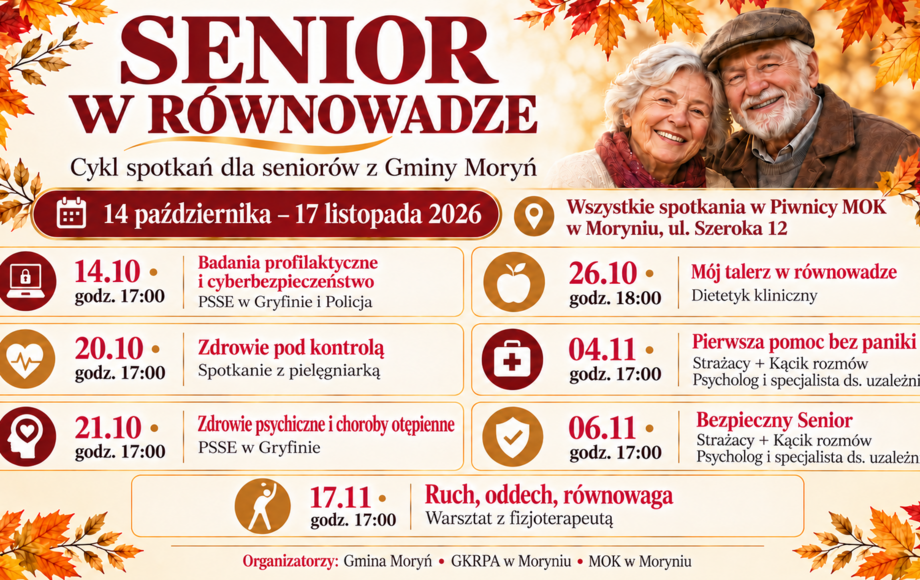 Cykl spotkań „Senior w równowadze” w Moryniu